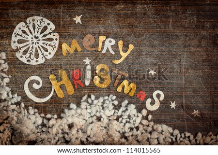 Merry Christmas Text Made Flour Decorations Stock Photo 343678076 - Shutterstock