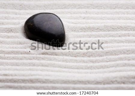 Zen Rock Garden With Rows Of White Sand Japanese Zen Rock Garden White Raked Stock Photo 17527609