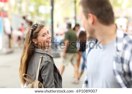 Casual Girl Love Meeting Her Crush Stock Photo 691089007 - Shutterstock