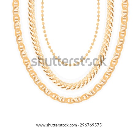 Gold Chain Necklace Stock Images, Royalty-Free Images & Vectors