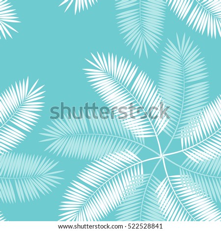 Palm Leaf Seamless Pattern Background. Vector Illustration. EPS10