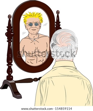 Image result for shutterstock pictures of a man looking in a mirror