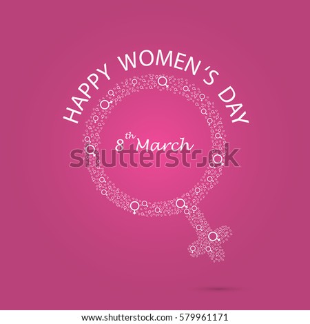 International women's day background.Vector illustration