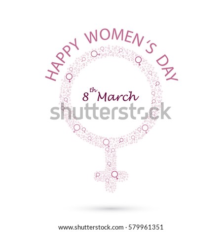 International women's day background.Vector illustration