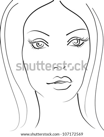 Face Chart Makeup Artist Blank Template Stock Vector 441471274