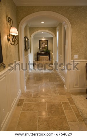 Mansion Hallway Modern Staircase Stock Photos, Images, & Pictures ...