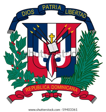 Dominican Republic Coat Arms Seal National Stock Illustration 59403361 ...