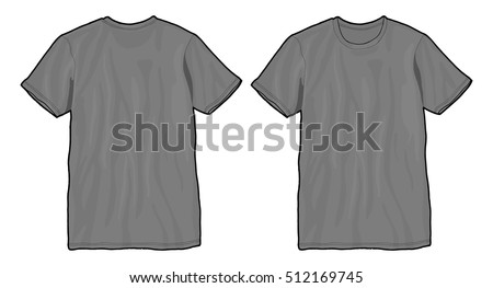 Blank T Shirt Template Black Tshirt Stock Vector 519367633 - Shutterstock