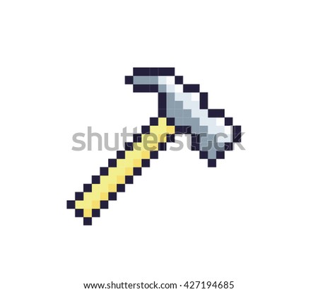 Pixel Hammer Illustration Stock Vector 427194685 