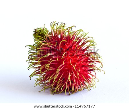  Rambutan  On White Table Stock Photo 114967177 Shutterstock