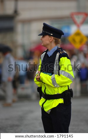 Irish Policeman On Traffic Duty Dublin Stock Photo 2051826 - Shutterstock