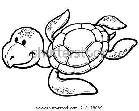 Doodle Sketchy Sea Turtle Vector Illustration Stock Vector 39128863 ...