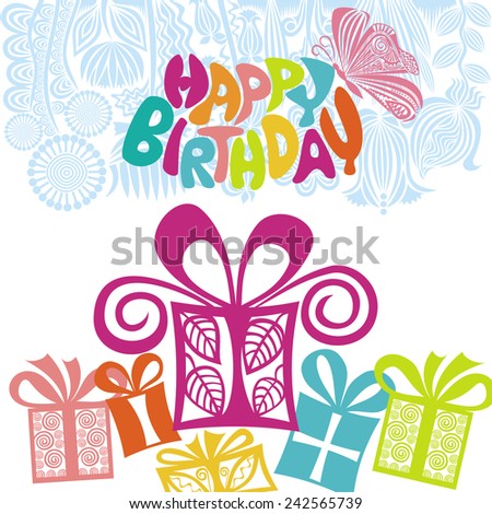 Illustration Set Gift Boxes Different Occasion Stock Vector 72140158 ...