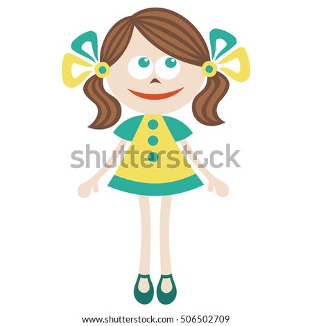 Doll Vector Illustration Stock Vector 129228485 - Shutterstock