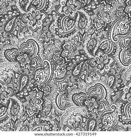 Black Lace Texture On White Seamless Stock Vector 166917227 - Shutterstock