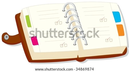 Clipart Style Cartoon Diary Stock Vector 34869874 - Shutterstock