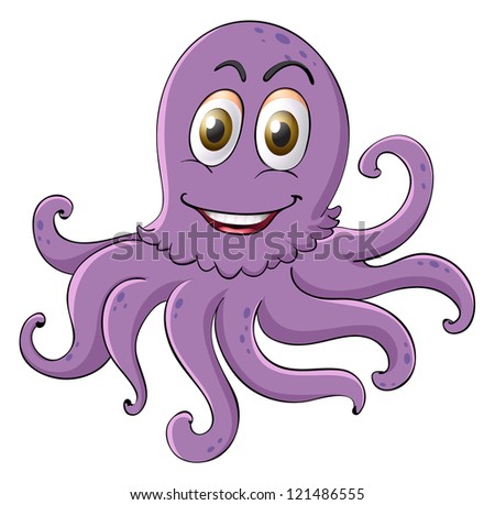 Cute Octopus Vector Stock Vector 56273536 - Shutterstock