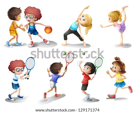 of 3 exercising benefits regularly Different Sports Illustration Exercising Kids Playing