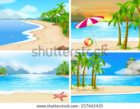 Cartoon Beach Stock Images, Royalty-Free Images & Vectors | Shutterstock