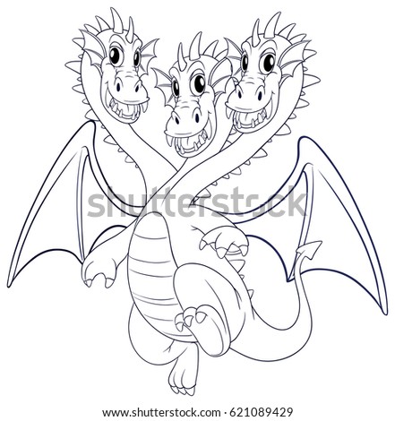 Three Headed Dragon Stock Images, Royalty-Free Images & Vectors
