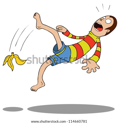 Image result for images of person slipping on a banana