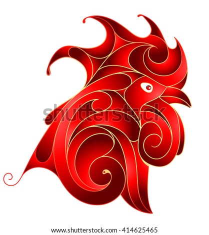 Red Rooster as symbol for Chinese New Year 2017