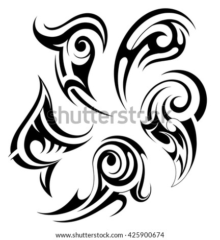 tribal art tattoo set stock vector 425900674 shutterstock tribal art tattoo set stock vector 425900674 shutterstock
