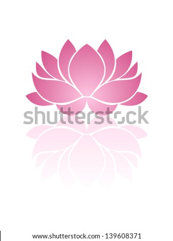 Pink lotus. Eps-10 vector illustration.