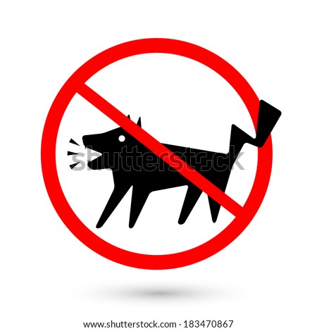 Symbol Prohibited Dogs Barking No Barking Stock Vector (Royalty Free