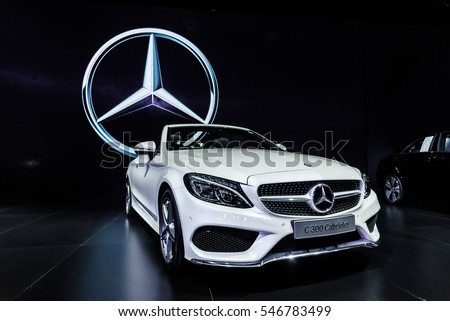 NONTHABURI - NOVEMBER 30 : The Mercedes Benz S 300 Cabriolet on display at Thailand International Motor Expo 2016 on December 8, 2016 in Nonthaburi, Thailand.