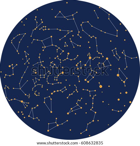 Constellations Southern Hemisphere Stock Illustration 5505922 ...