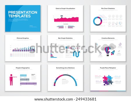 infographic presentation slide templates business vector stock
