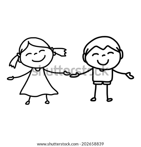 Valentines Day Two People Love Holding Stock Vector 68546989 - Shutterstock