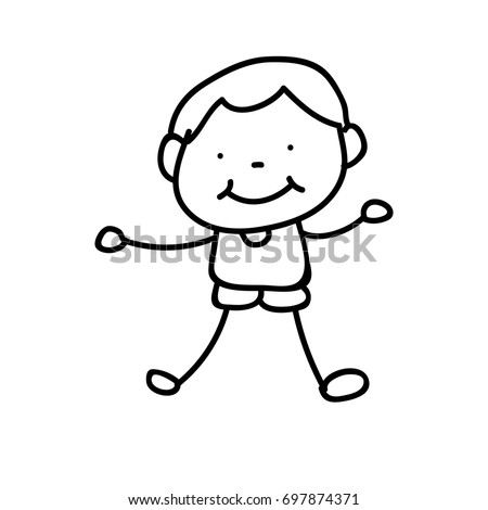 Happy Jumping Stickman Stock Illustration 141509200 - Shutterstock