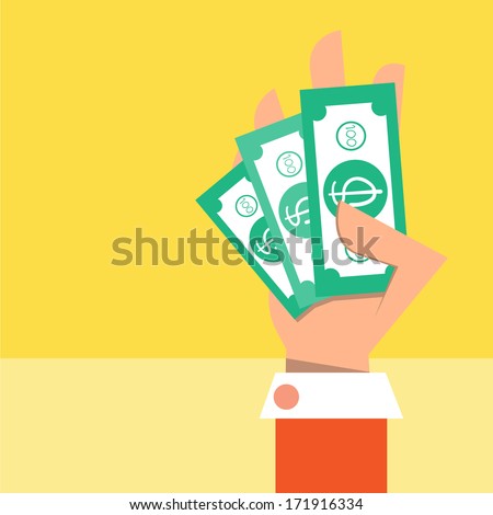 Cash On Handvector Cartoon Business เวกเตอร์สต็อก 171916334 - Shutterstock