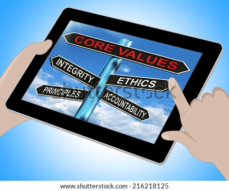 Infographic Ideas infographic definition of integrity : Core Values Signpost Meaning Integrity Ethics Stock Illustration ...