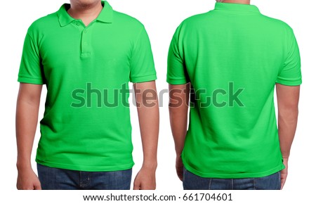 Green Polo Tshirt Mock Up Front Stock Photo 661704601 - Shutterstock