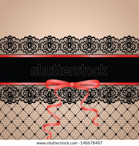 Black Stocking Lace Garter Stock Vector 148678487 - Shutterstock