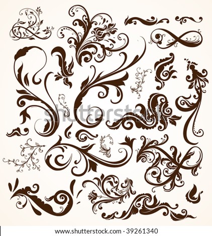 Set Vector Patterns Design Stock Vector 17453578 - Shutterstock