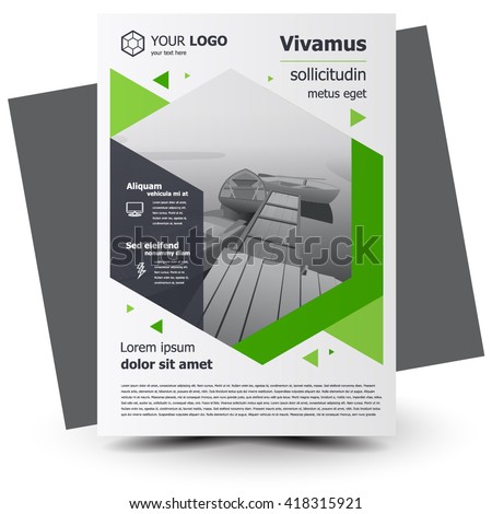 Flyer brochure design, business flyer size A4 template, creative leaflet, trend cover geometric