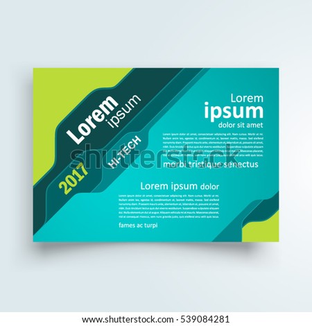 Business Template Poster Vector Business Flyer Stock Vector 206374453 Shutterstock Horizontal Flyer Template
