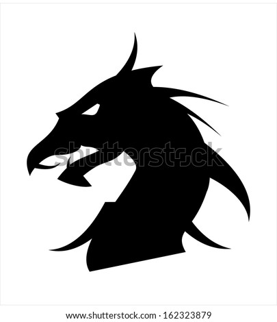 Dragon Head Silhouette Clip Art