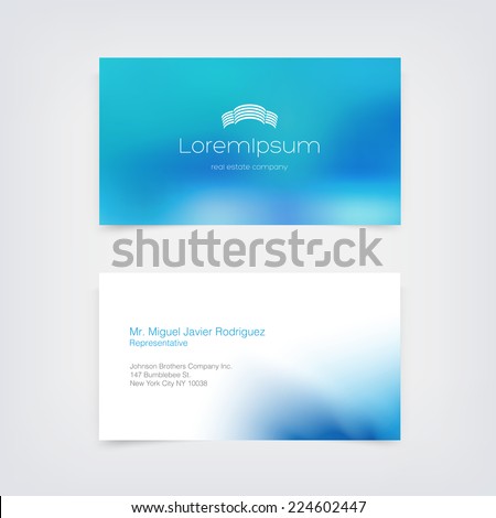 business card background blue
