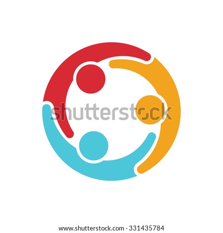 social media network people logo stock vector royalty free