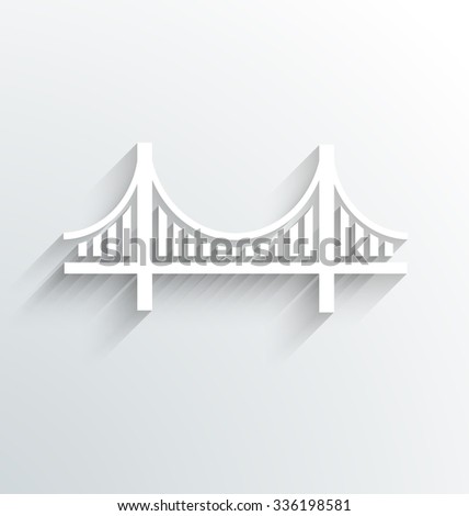 Blue Bridge Icon Stock Vector 166201148 - Shutterstock