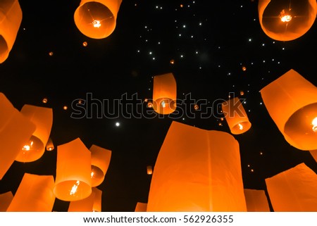 Sky Lantern Festival, Chiang mai, Thailand