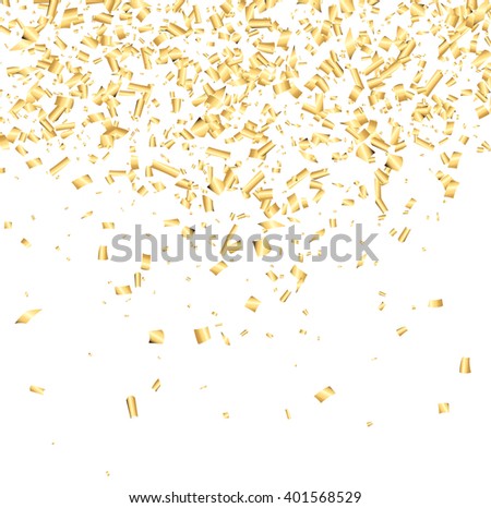 Stock Vector Illustration Defocused Gold Confetti Stock Vector