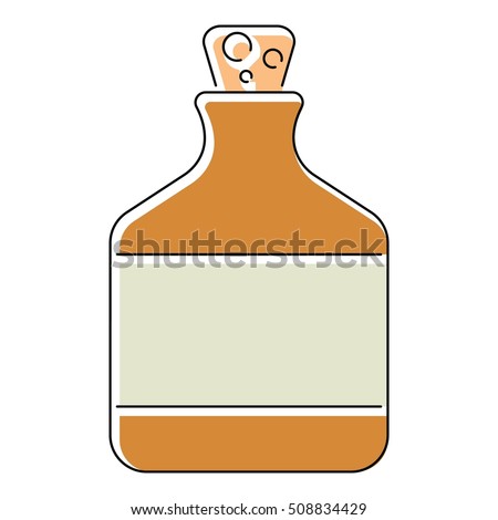 Ethanol Bottle Icon Outline Illustration Ethanol Stock Vector 501109588