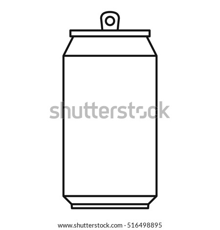 Can icon. Outline illustration of can vector icon for web