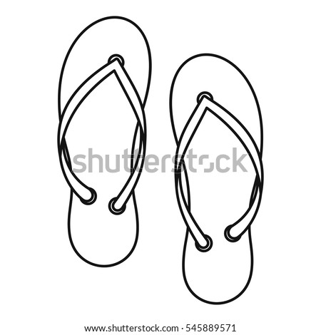 Flip Flop Icon Outline Illustration Flip Stock Vector 545889571 ...